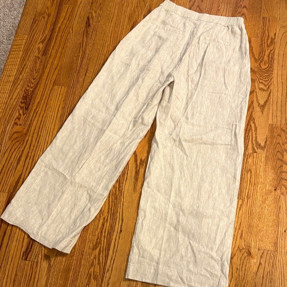 Sovere linen Cream Wide-Leg Pants - Picture 10 of 12